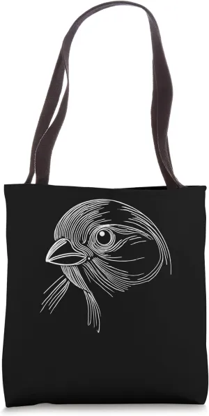 Bird sadness creep blowhole Birdwatching House Sparrow Tote Bag Line Art Sparrow 
