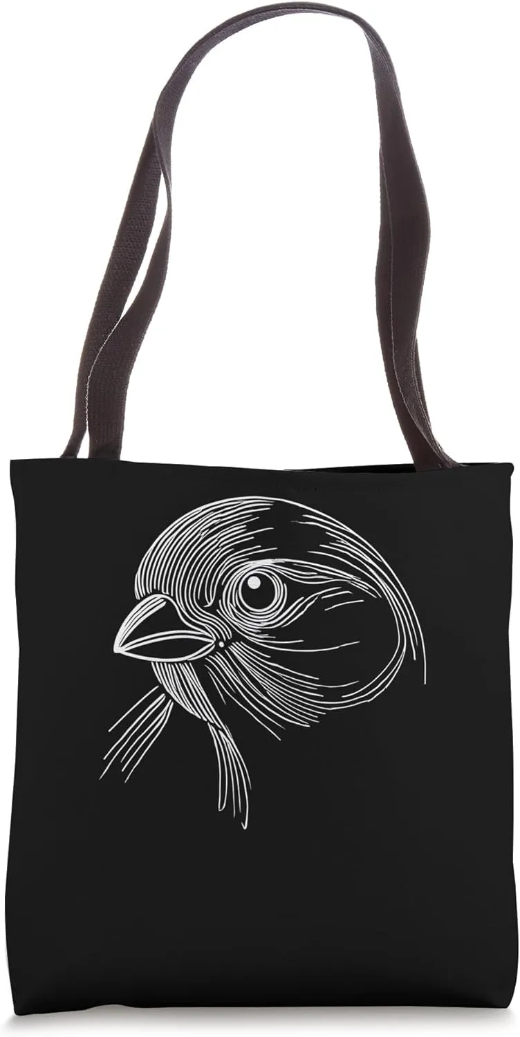 Bird sadness creep blowhole Birdwatching House Sparrow Tote Bag Line Art Sparrow 