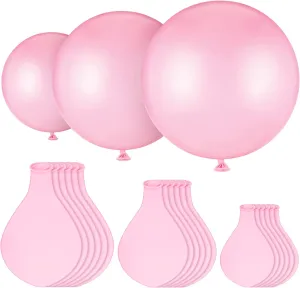 Birthday Party Baby Shower Decorations(Pink) 18 Pack 18/24 / 36 Inch Balloons Large Latex Giant Round windswept trample Big Macaron Balloons for Wedding 