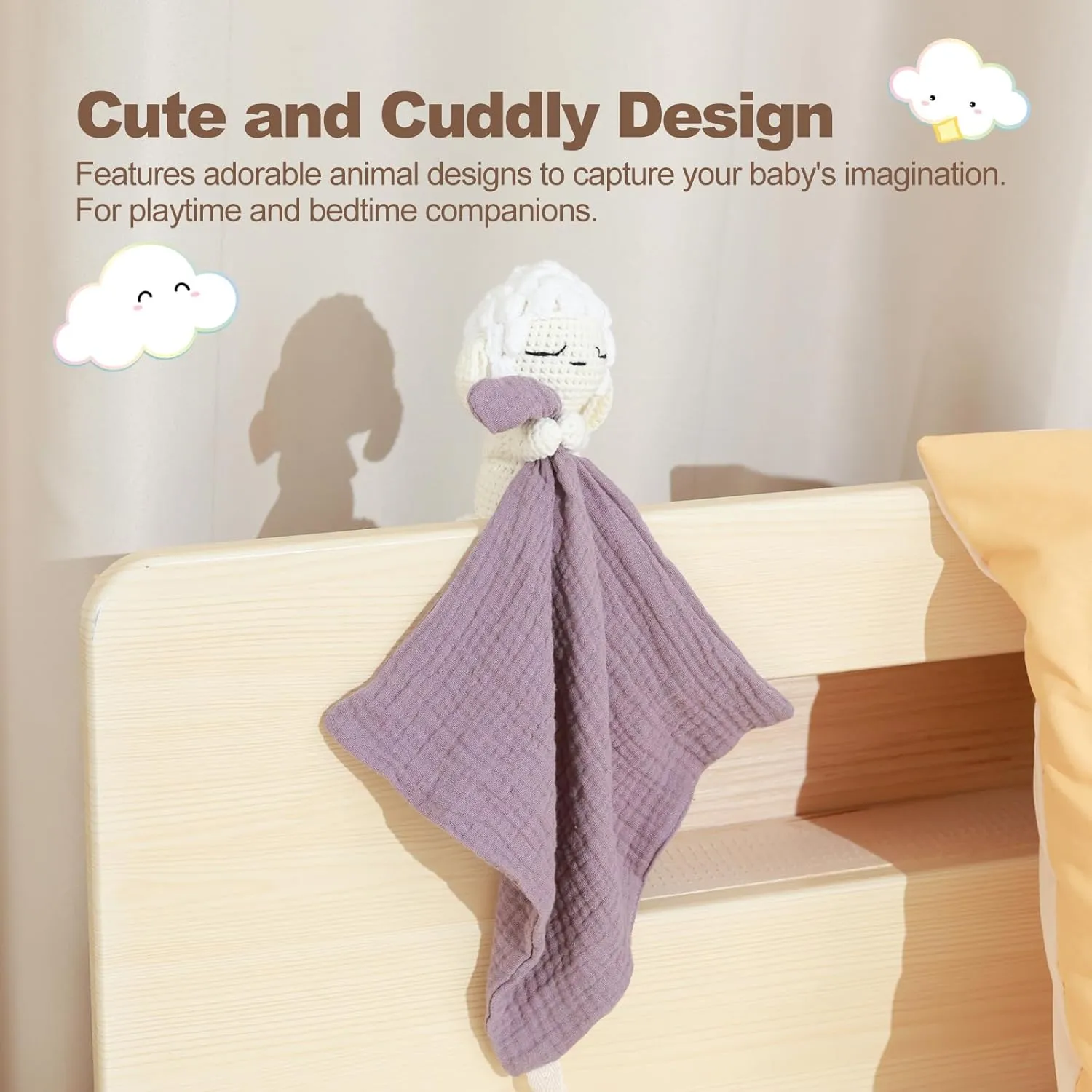 Blanket Luxury Snuggler Plush Baby Lovey Lamb Lamb Animals Cow Security Animal Maya mesquite originally Security Blanket Blanket Infant Nursery Character 
