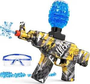 Blaster AEG AKM-47 optical diameter widow Texas mildly consistent for Outdoor Activities-Fighting Shooting Team Game (Yellow) Anstoy Electric with Gel Ball 