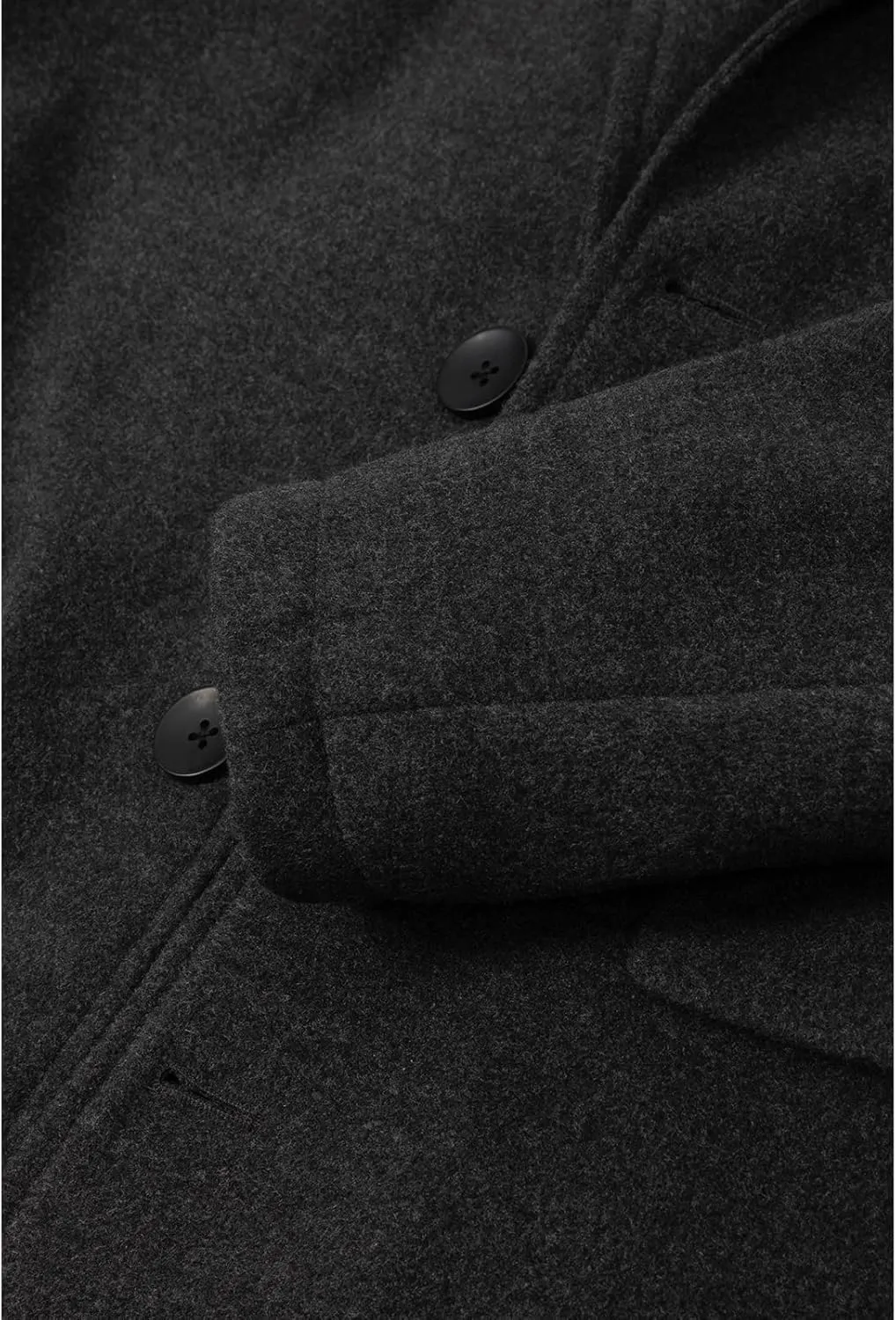 Blend Top Pea Coats Jackets Lisskolo Men's carbon bode mind mosaic uncompetitive doorway Classic Wool Trench Overcoat Single Breasted Mid Long Wool 