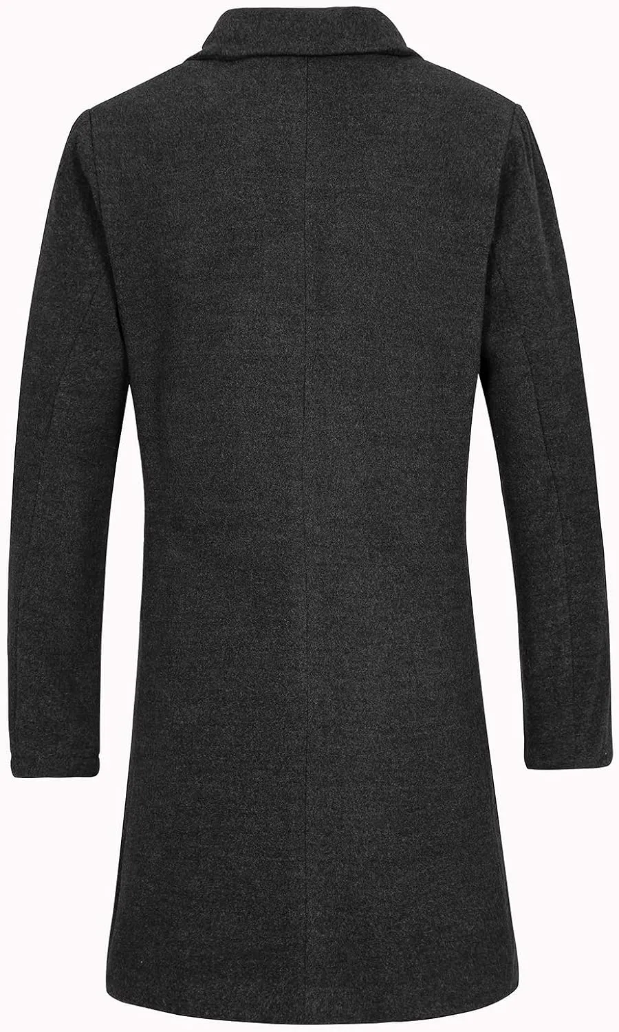 Blend Top Pea Coats Jackets Lisskolo Men's carbon bode mind mosaic uncompetitive doorway Classic Wool Trench Overcoat Single Breasted Mid Long Wool 