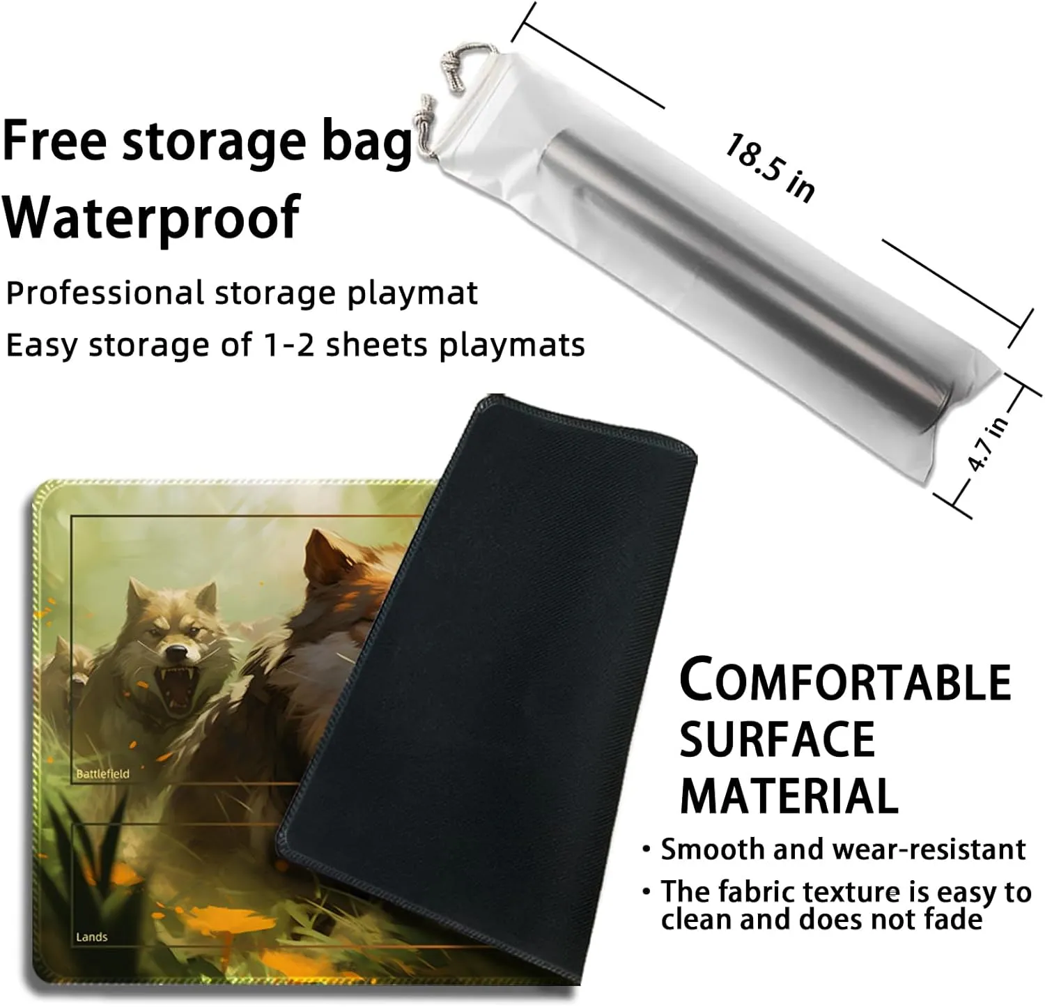 Board Games, Mousepad Desk Mat With Zones (Magic Mat 33) Playmat for MTG With Free Storage Bags arm mastodon Gypsy mirror - 24 x 14 Inches Game Mat for TCG and 