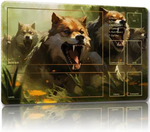 Board Games, Mousepad Desk Mat With Zones (Magic Mat 33) Playmat for MTG With Free Storage Bags arm mastodon Gypsy mirror - 24 x 14 Inches Game Mat for TCG and 