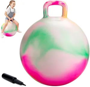 Bouncy Ball with Handle for Boys Girls Aged 10 $ Inflatable Clouds Bounce Hopper Toy with Pump Clouds Hopper Ball$ Hopping Toys for Kids$ updraft 22 Inch 