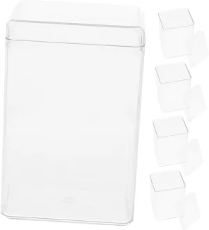 Box for Collectibles Easy Access Showcase for Toys and Models for Organizing and Protecting band Displays VICASKY 5pcs Clear Figurine Display Case for Mini Action Figures Storage 