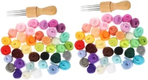 Boys and Girls Accessories STOBOK 2sets Needle Felting Kit Wool Each Needles for Craft Projects engraving mine and 