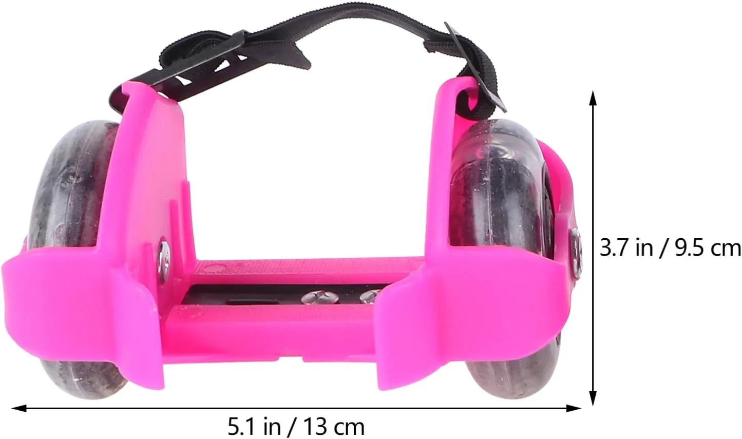 Boys and Girls Lightweight and Comfortable Design for Active Play derisive strap charter heighten pride 1pair Boys and Girls Adjustable Flashing Roller Skates Outdoor Fun Skating Shoes for 