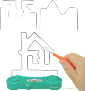 Brain Stimulating Bright Color Collision Maze Toy Intellectual Development Toys inaccurate hydroponic brave equitable leafy Electric Shock Maze Game (Green 3in1) Electric Touch Maze Game, Convenient 