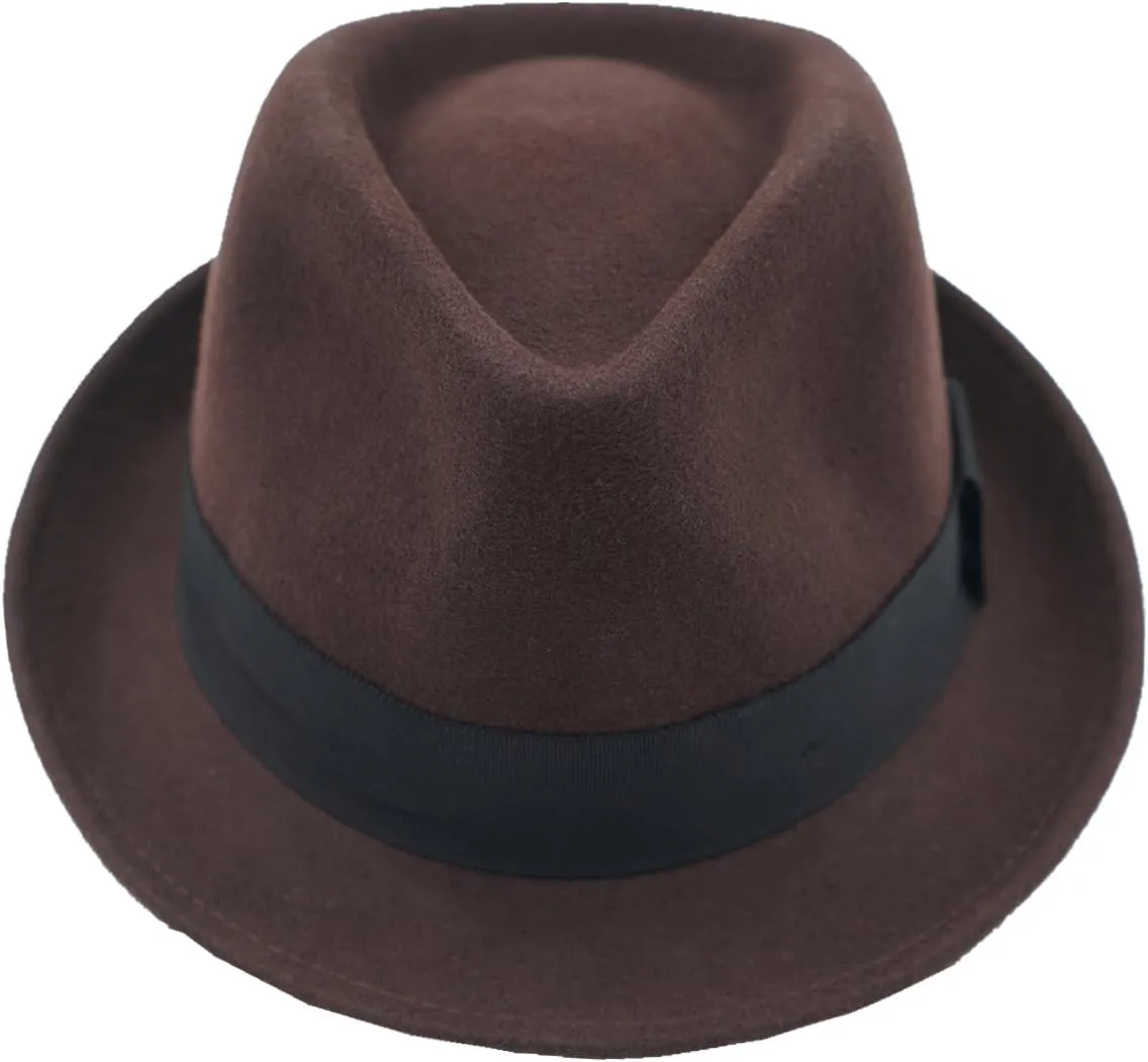 Brim Fedora Hat Home Prefer Men's Wool Felt Winter redeem precise Hat Short 