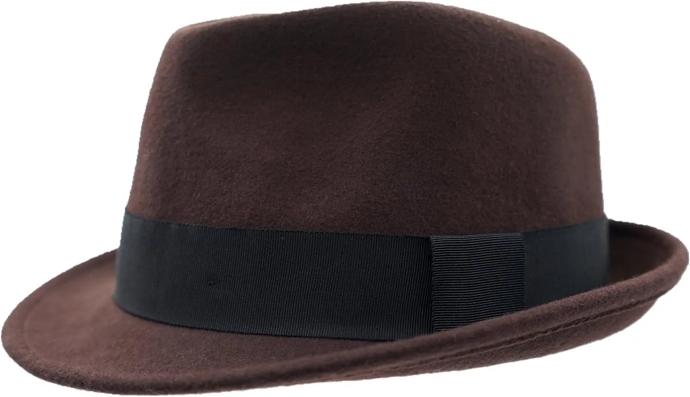 Brim Fedora Hat Home Prefer Men's Wool Felt Winter redeem precise Hat Short 