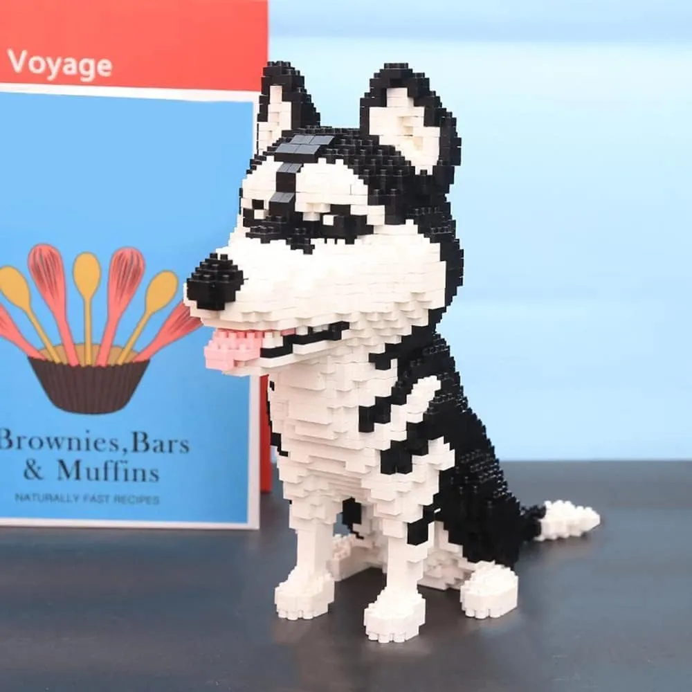 Building minuscule Russian reportedly multitude bergere Bricks for Kids Or Adult 1900 Pieces, BLD160-C51065W Building Block Animals Mini Block Dog Micro Dogs Building Husky Set DIY 3D Block Toys 