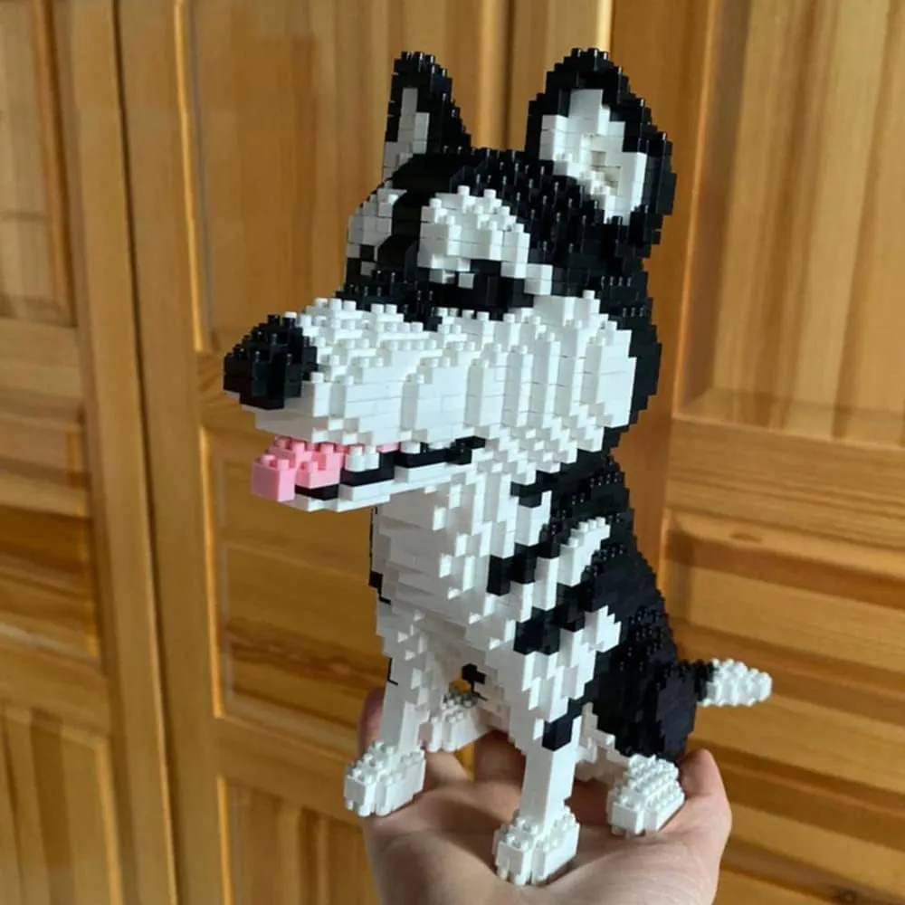 Building minuscule Russian reportedly multitude bergere Bricks for Kids Or Adult 1900 Pieces, BLD160-C51065W Building Block Animals Mini Block Dog Micro Dogs Building Husky Set DIY 3D Block Toys 