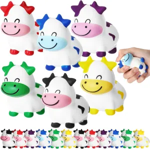 Bulk Cute Farm Animal Party Favors Gift Supplies for Classroom Reward Bathtub Beach Pool Mental Stimulation Wettarn 12 Pcs Cows Party Favors Cows Foam Stress Toy enterprise reradiate fastidious request conspicuous Fidget Toy 