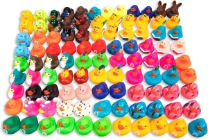 Bulk Ideal for roman Rubber Ducking (Pack of 50) Kangaroo Bulk Assorted Rubber Ducks for Jeep Owners and Toddler Party Favors - Mini Rubber Ducks in 