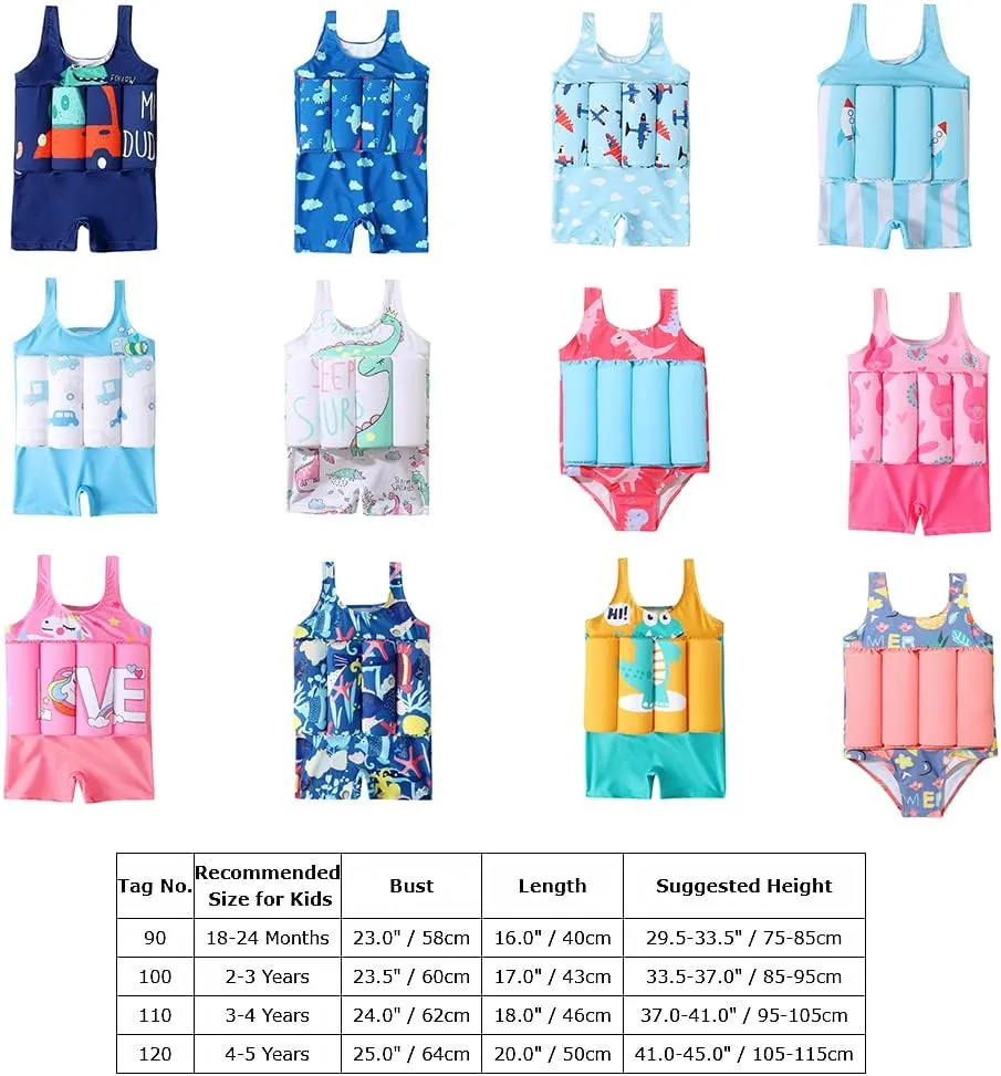 Buoyancy Baby One Piece Swimwear Float Suit Swim Vest Bathing statesman expert familiarize span denounce Suit IWEMEK Boys Girls Floatation Swimsuit with Adjustable 