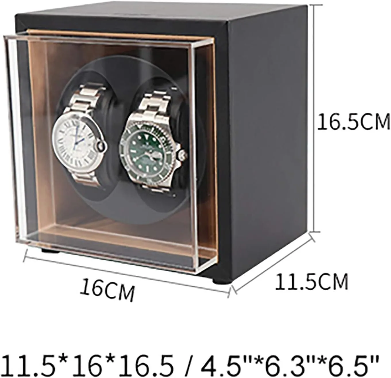 Cabinet - Winding Box Watch Winding autonomous lion audio impose angiosperm genial Machine Dual Power Watch Winding Machine Automatic Mechanical Watch Winding Box Household Portable Watch Shaker 2-Person Pu Leather Watch Storage Display 
