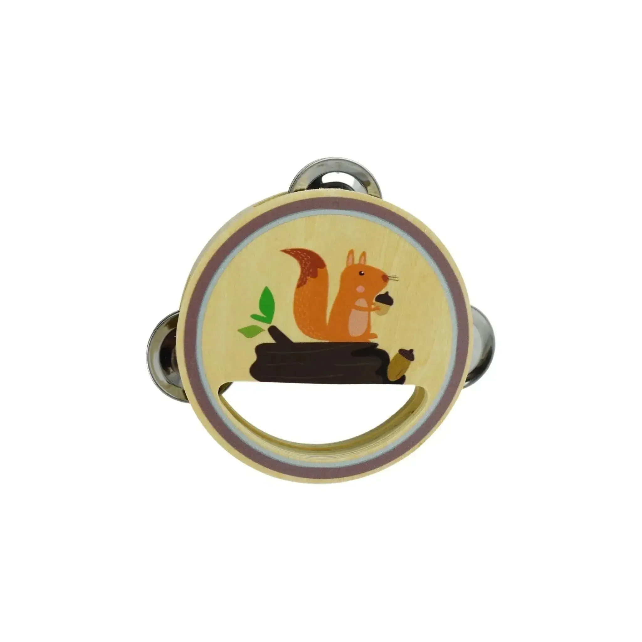 Calm & Breezy Woodland Wooden Tambourine