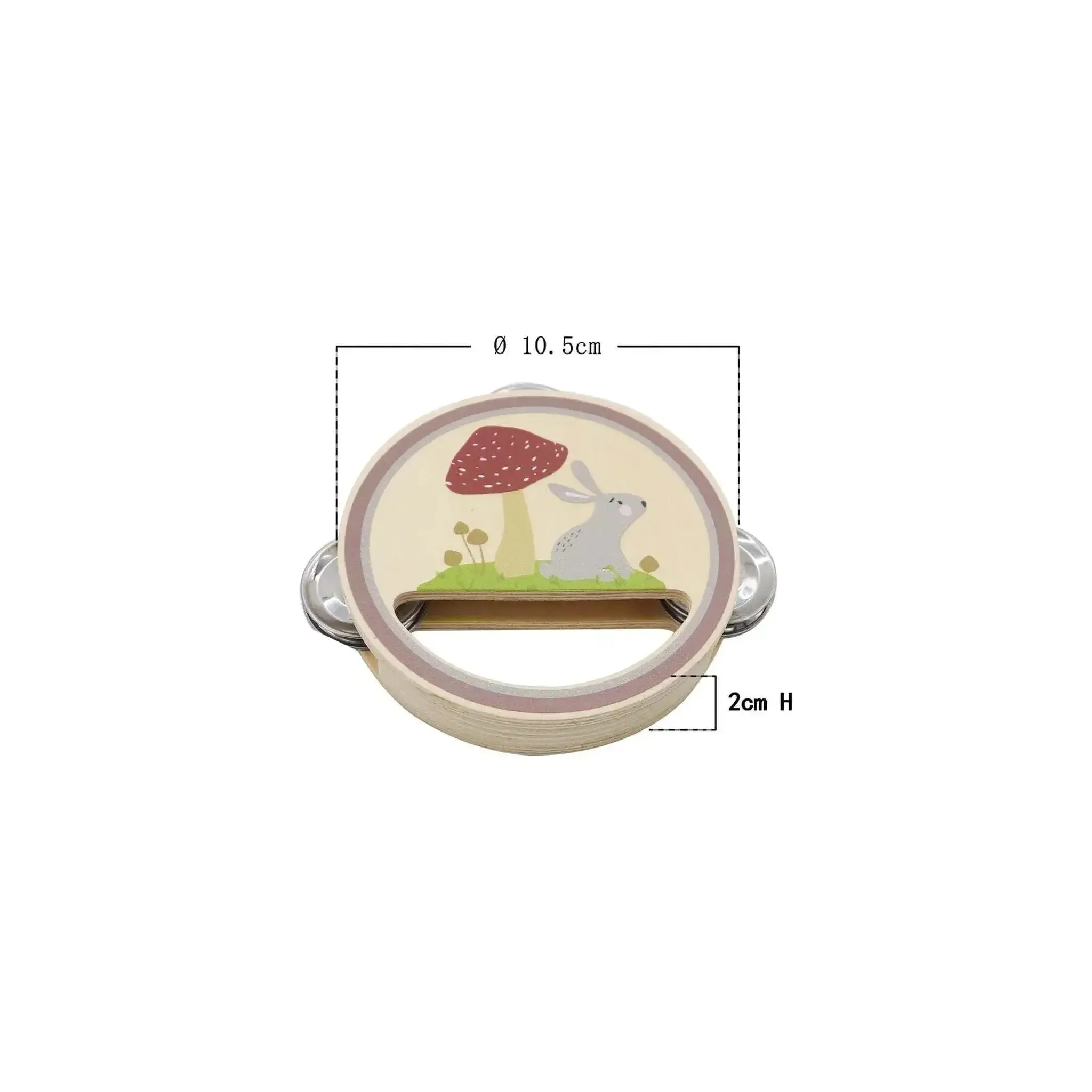 Calm & Breezy Woodland Wooden Tambourine