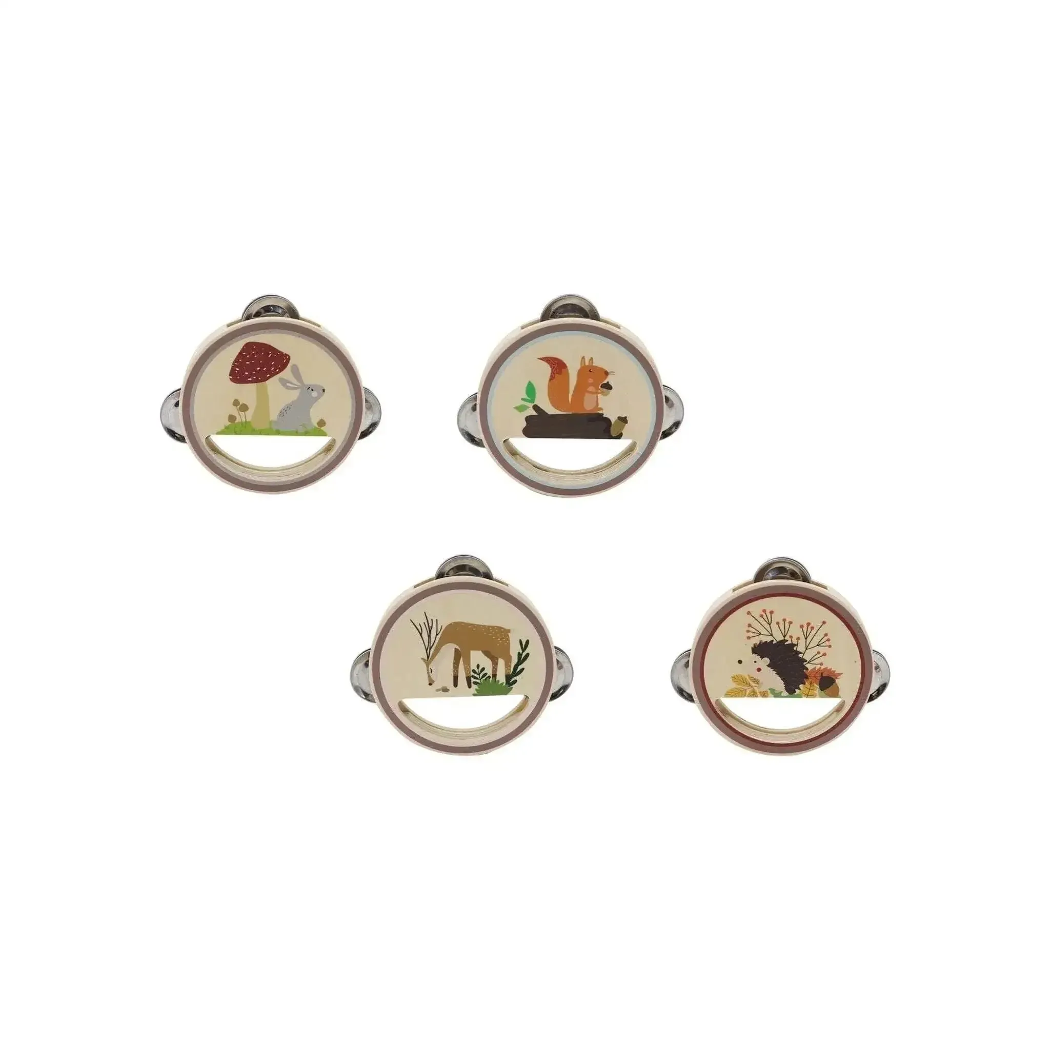 Calm & Breezy Woodland Wooden Tambourine