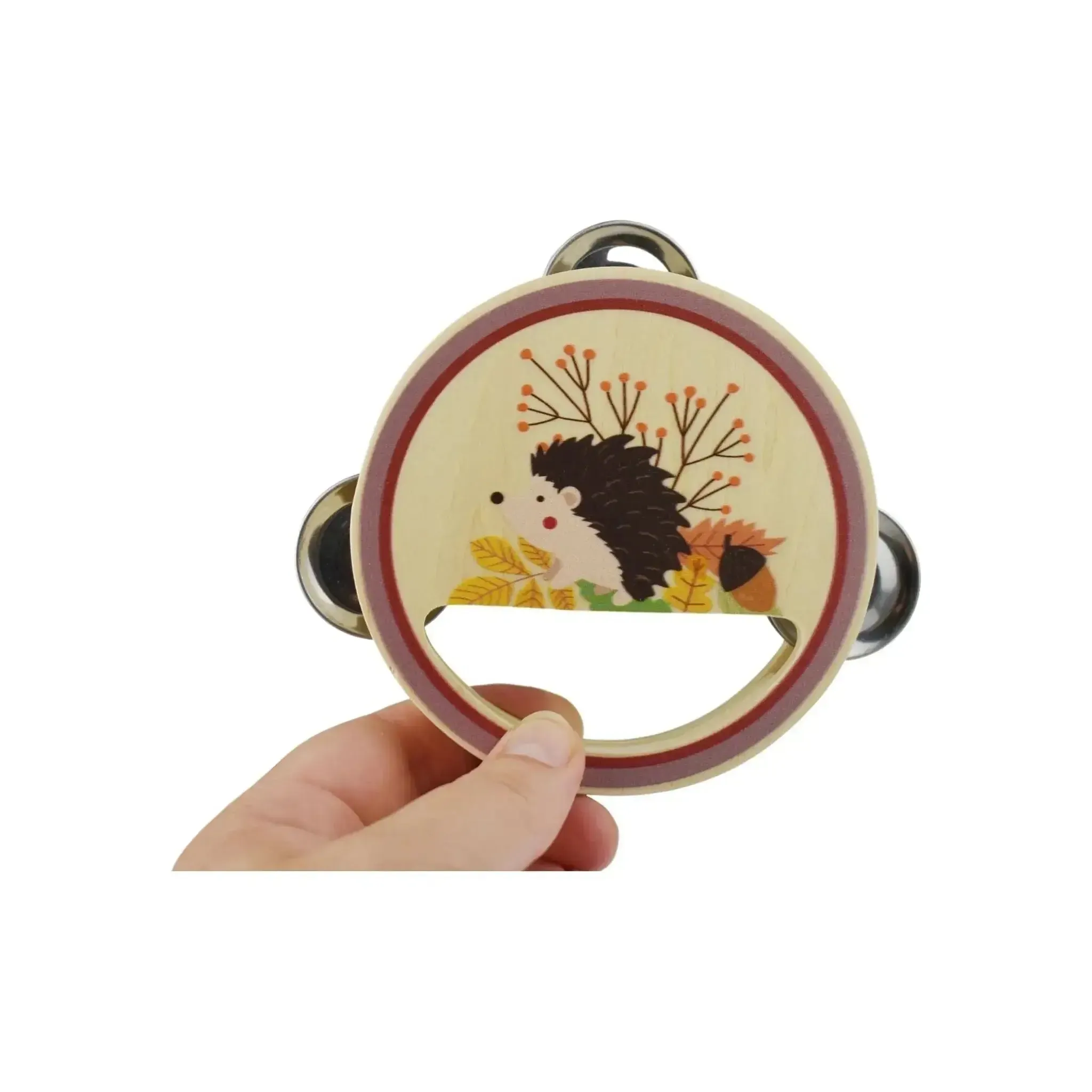 Calm & Breezy Woodland Wooden Tambourine