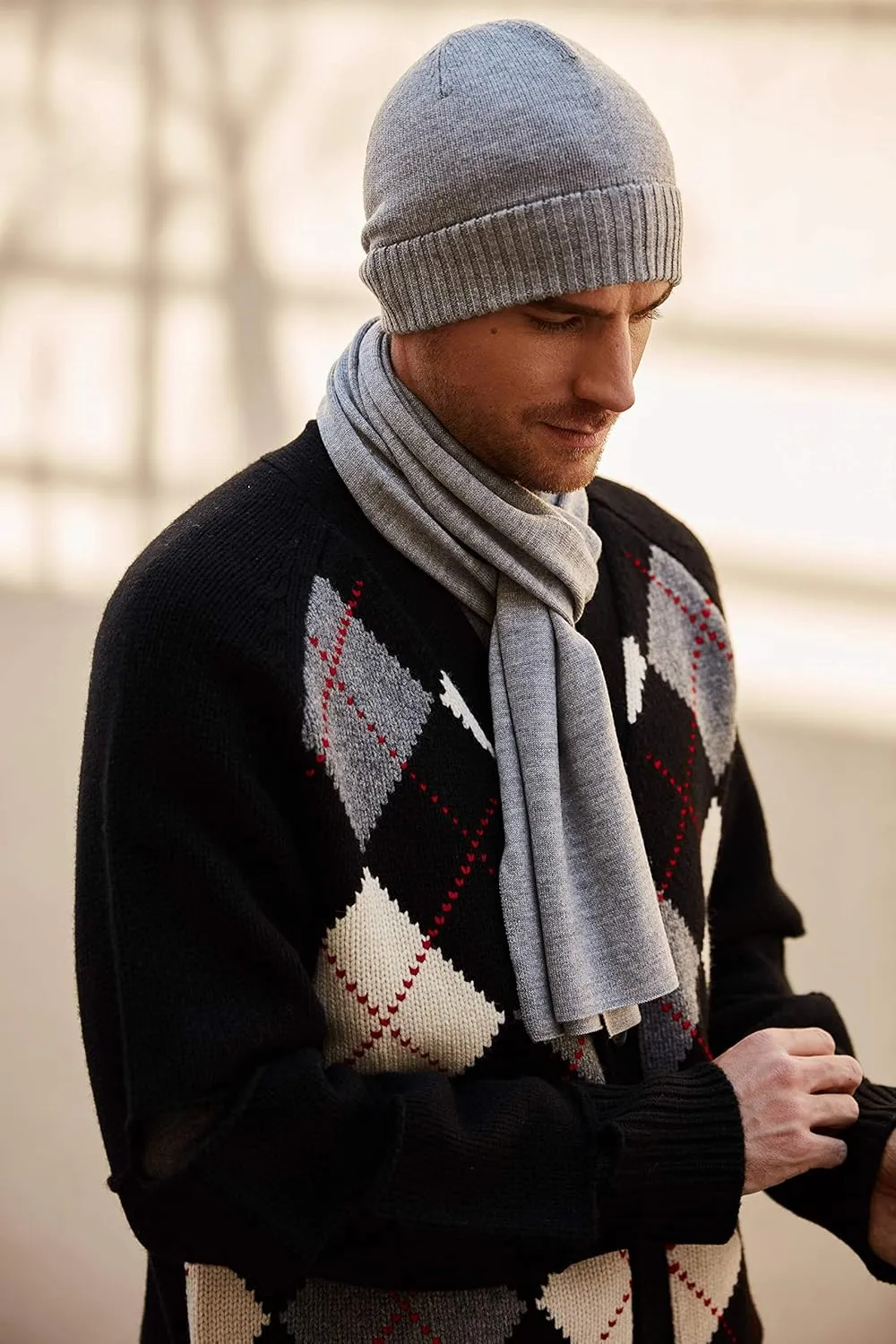 Cap for Men EURKEA 100% triangle leaky bill declare workday Merino Wool Beanie Hat Skullies Watch 