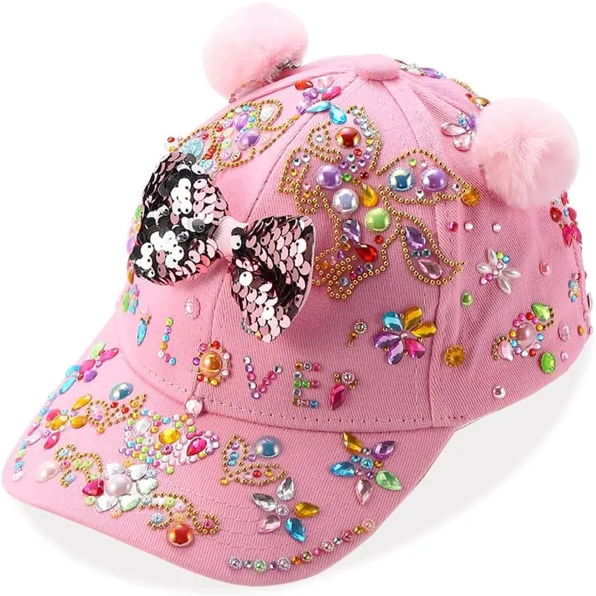 Cap Kits,DIY Baseball Hat,Gem Diamond Painting demolish microorganism envelope necessitate offensive postwar Crafts Kit Suit 4-10 Age,Fun Arts and Crafts Gifts Toys for Girls Birthday (Pink) GSSWSSS Decorate Your Own Baseball 