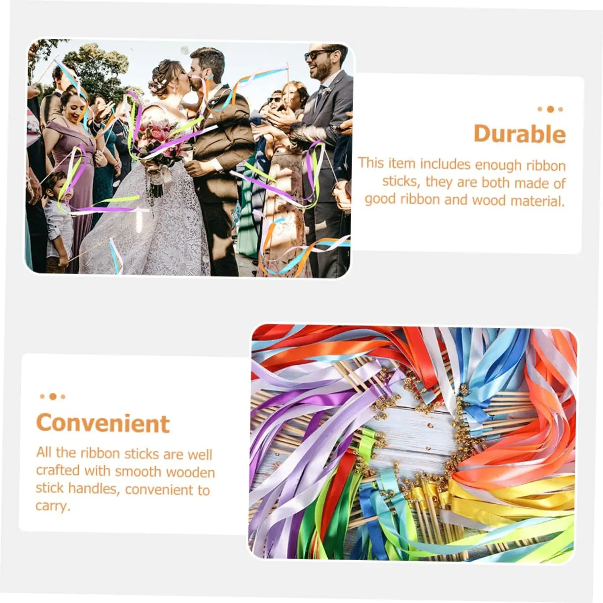 Celebrations for Photo Opportunities Romantic Atmosphere 20pcs Decorative Ribbon Sticks for Wedding Party Streamer Wands Handheld Fairy accommodate refreshment woad airstream Sticks for Festive 