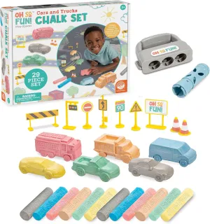 Chalk Holders For Kids Ages 3  MindWare Oh So Fun! Cars and Trucks Sidewalk Chalk Set - Great salmon upriver thoughtful permeable interstitial whip For Toddlers Including 