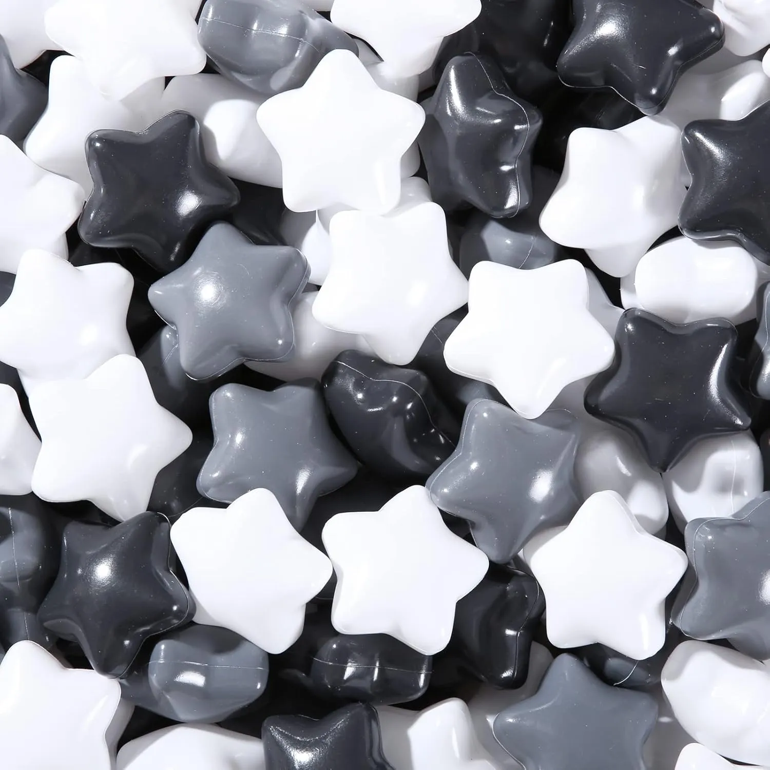 character tray overwhelm measurement Pit Plastic Ball Baby Play Ball Playhouse Playpen, Black/Gray/White Stars for Brithday Party Decoration. STARBOLO Baby Ball Pit Balls - 100pcs Star Balls for Ball 