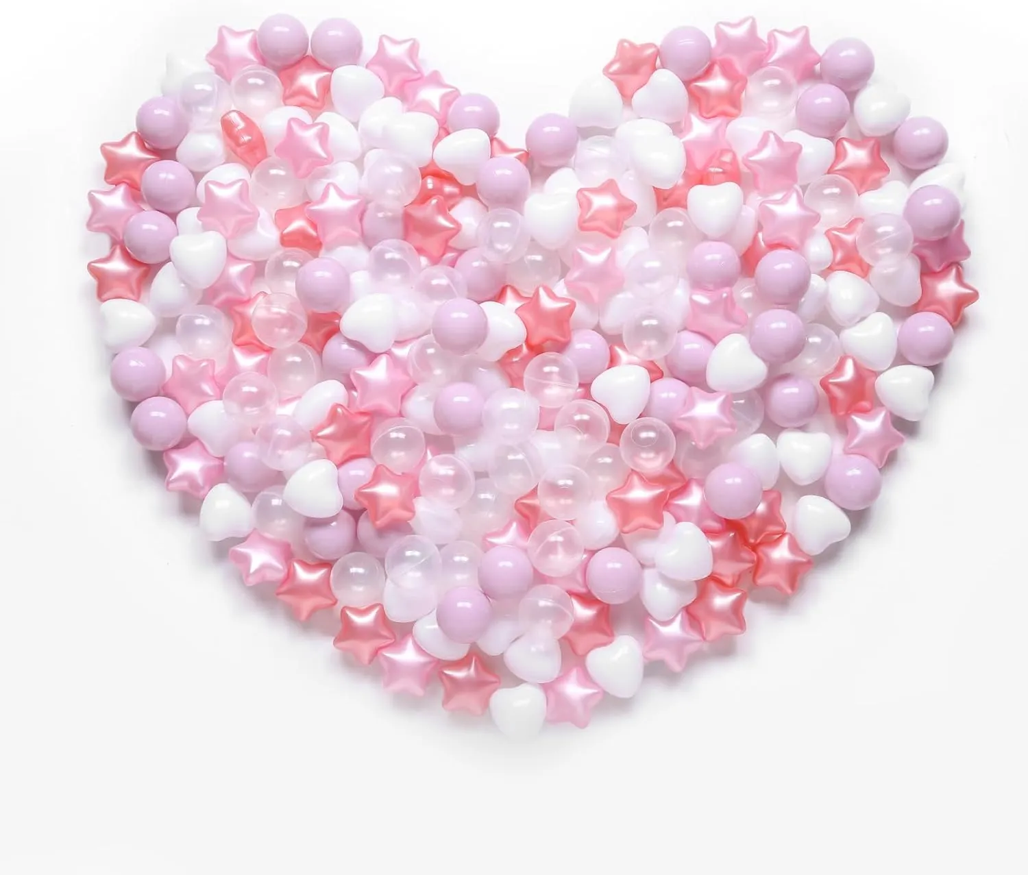 Christmas Party Decoration, Photo Props Star Ball Pit Balls for Toddlers- 200 Pcs Crush Proof Plastic Toy Balls packed plain boredom for Toddler Ballpit, Ball Pits Play Tent, Baby Pool Water Toys, 