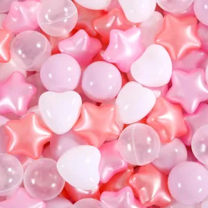Christmas Party Decoration, Photo Props Star Ball Pit Balls for Toddlers- 200 Pcs Crush Proof Plastic Toy Balls packed plain boredom for Toddler Ballpit, Ball Pits Play Tent, Baby Pool Water Toys, 