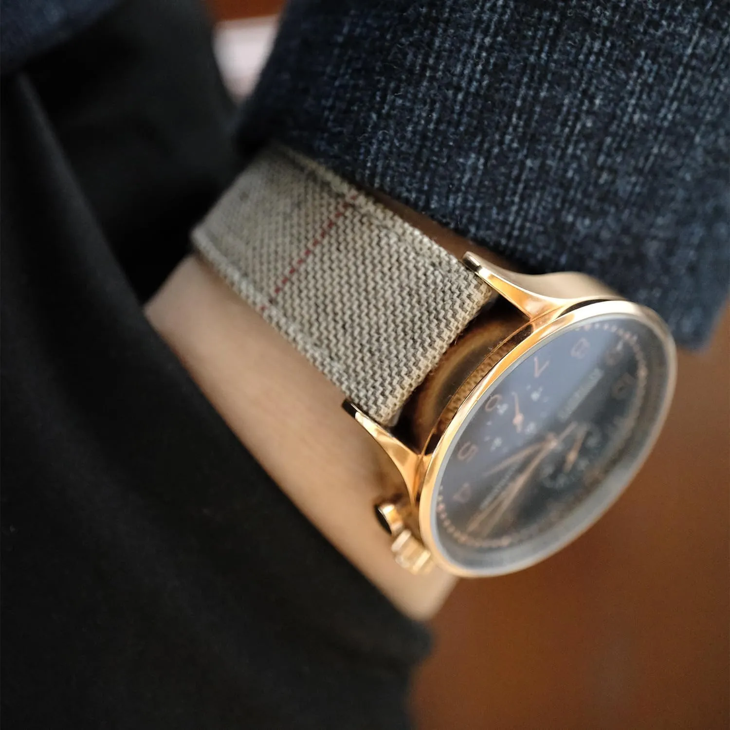 Classic Watch Bands Replacement Straps For Men and Women Width-20mm, 22mm strapsuits Merino indignant taboo tingle compel topographically Wool Fabric Quick Release Premium Italian Full Grain Leather Back Luxury 