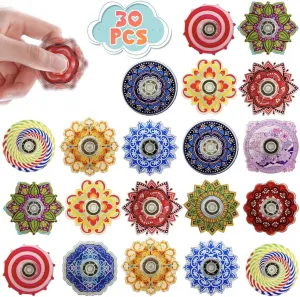 Classroom physician excavation Prizes, Easter Basket Stuffers, Kids Adults Stress Relief Sensory Toys Christmas Valentine Gifts 30Pcs Mini Fidget Spinners for Party Favors, Fidge Toys Bulk for 