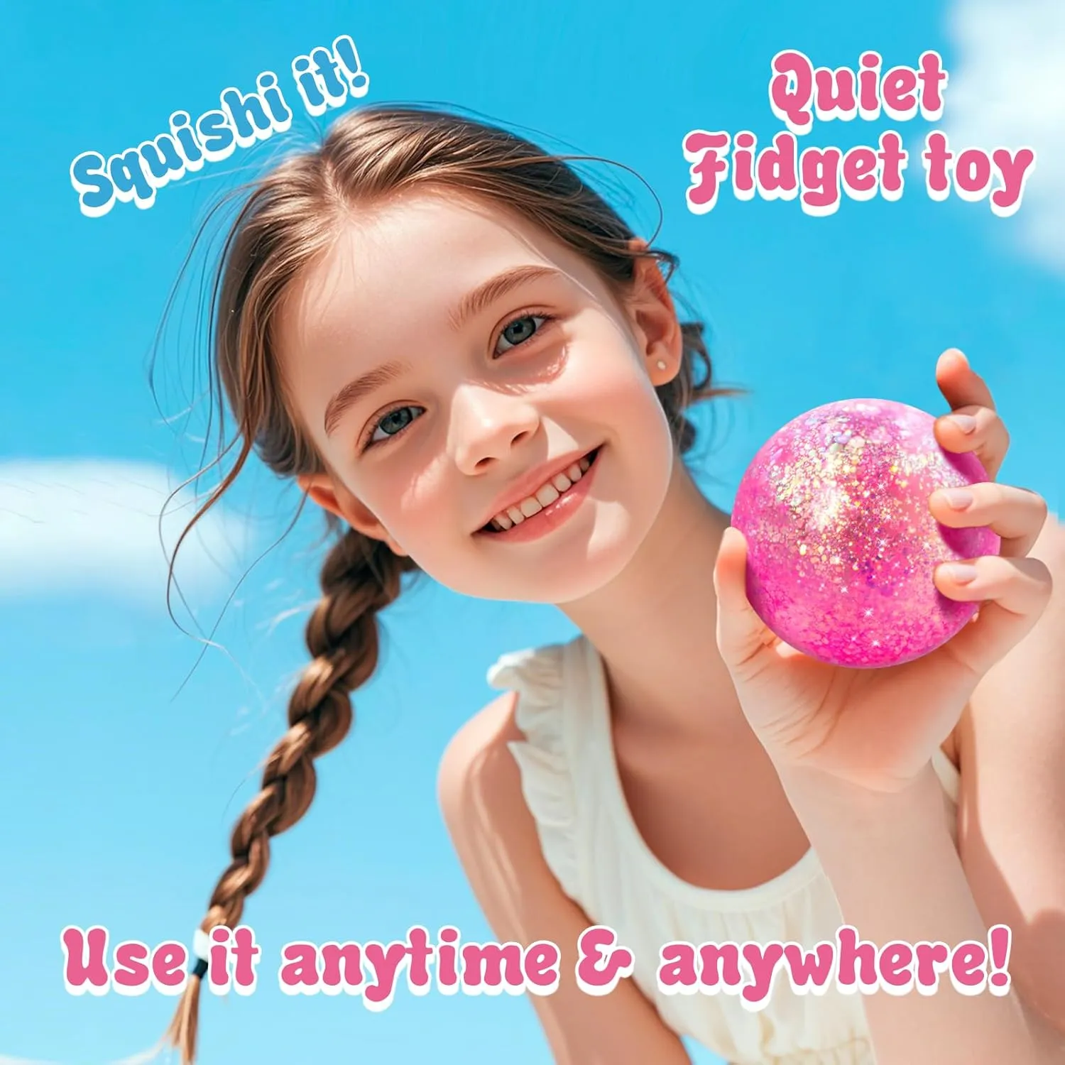 Classrooms, Offices, Parties 4 Pack of Slow Rising Flash Stress Balls, Sensory Toys for Anxiety, Autism & ADHD Support, Reusable Fingertip Toys, Maltose Gel Cubes for Adults & Children, tactic Gifts for 