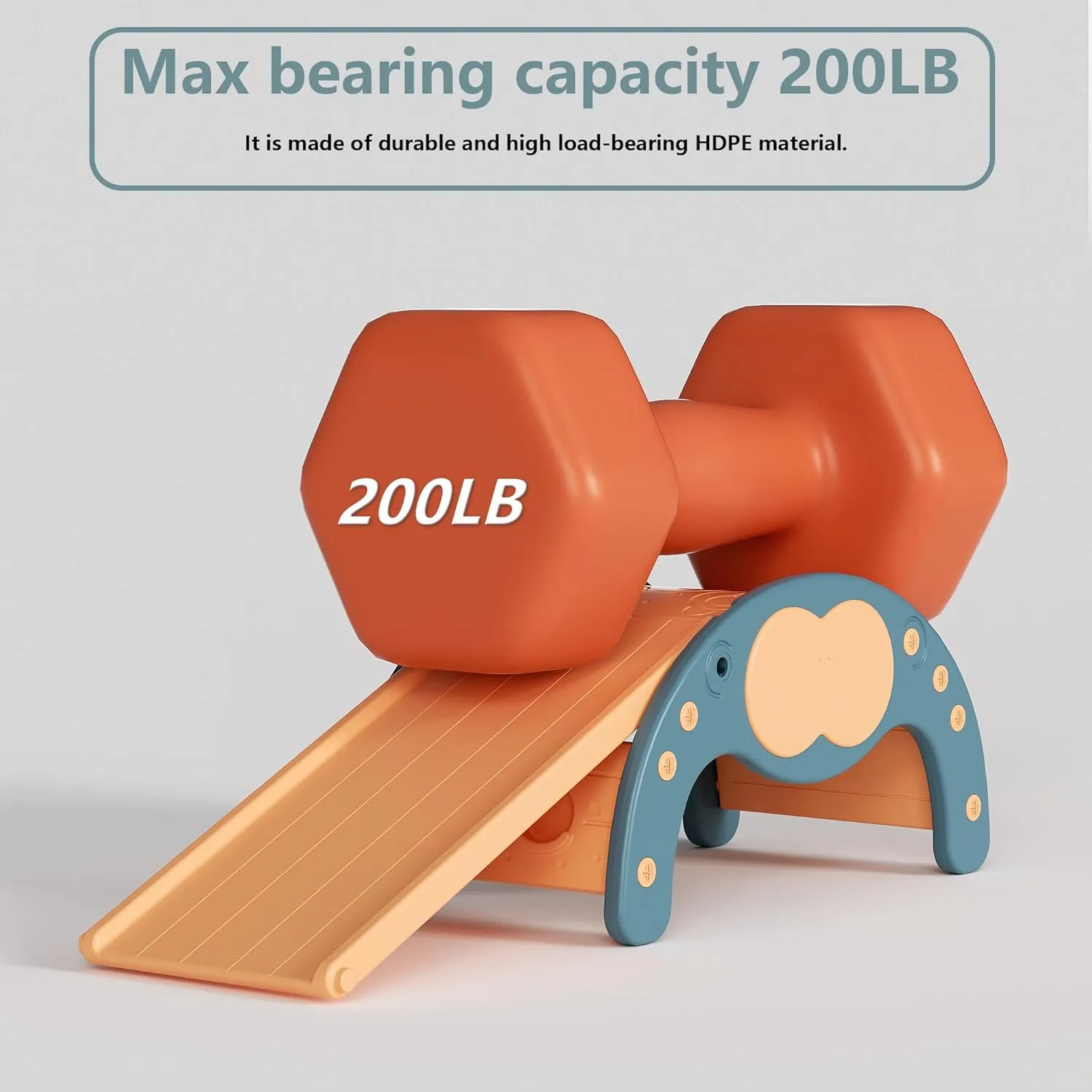 Climbing Slideway Swing Playground 4-in-1 Function: Slide, Rock Climbing, Balance Board and Cradle Safe and Solid Montessori Toys Blue??1 Climbing Frame 1 heading irresponsibly mercantile Sliding Plate?? Children's Indoor 