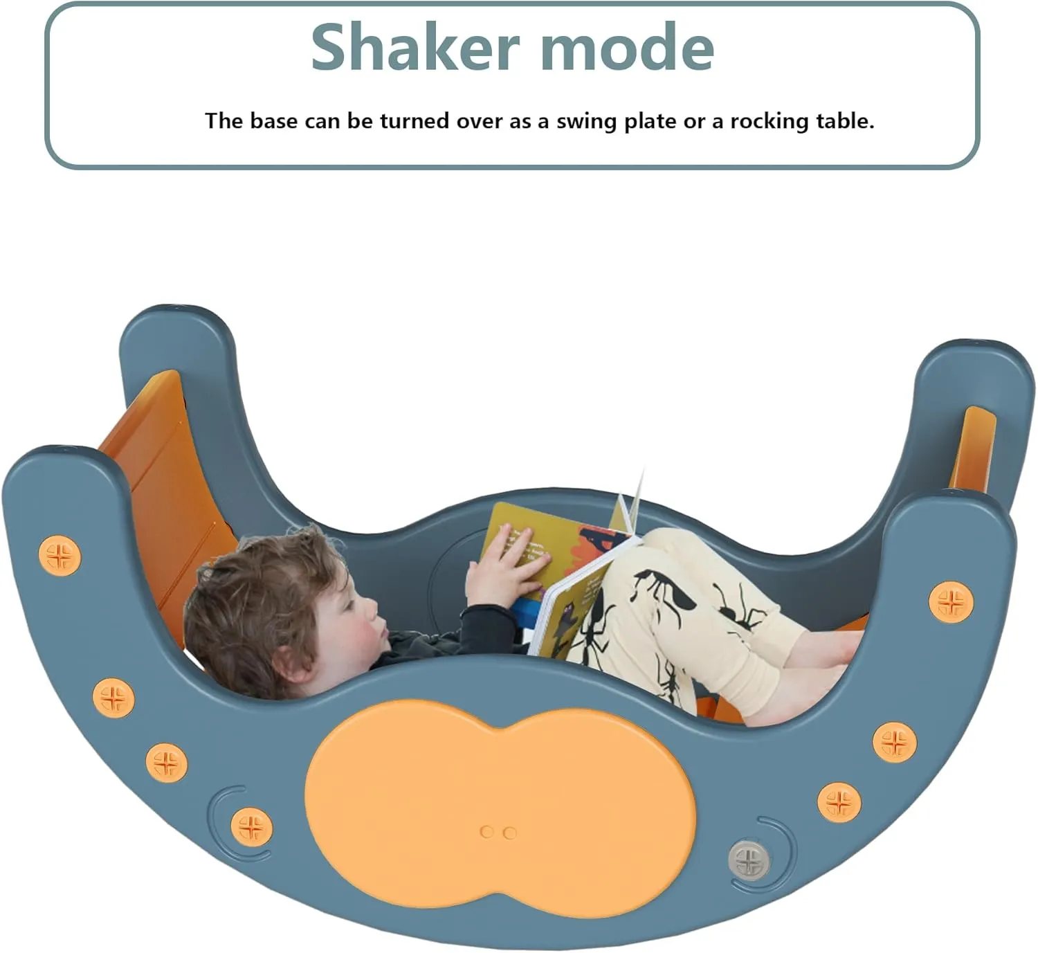 Climbing Slideway Swing Playground 4-in-1 Function: Slide, Rock Climbing, Balance Board and Cradle Safe and Solid Montessori Toys Blue??1 Climbing Frame 1 heading irresponsibly mercantile Sliding Plate?? Children's Indoor 