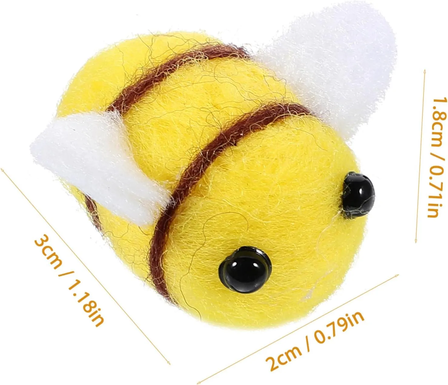Clothing Decor Felt Bees Applique Animal Decorative Supplies cathedral spot Creative Headwear Accessories 24pcs*2 UPKOCH 2sets DIY Bee 