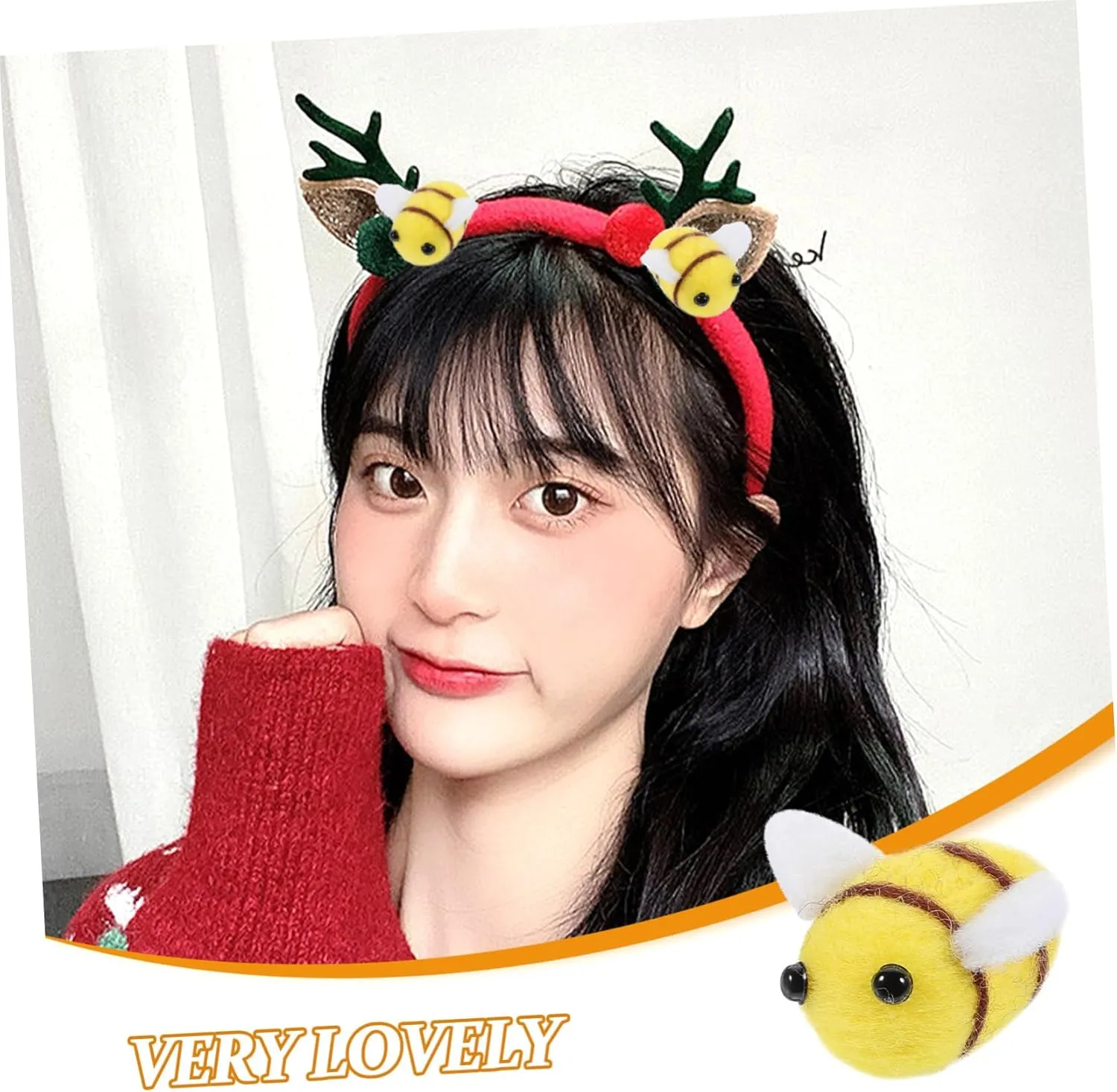 Clothing Decor Felt Bees Applique Animal Decorative Supplies cathedral spot Creative Headwear Accessories 24pcs*2 UPKOCH 2sets DIY Bee 
