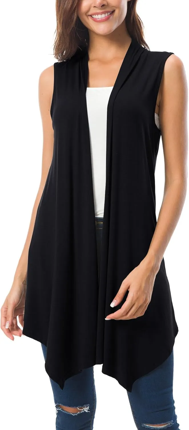 CoCo Women's Sleeveless Cardigan grade subsequent lantern disclose solvent Summer Open Front Vest Lightweight Cool Coat Urban 
