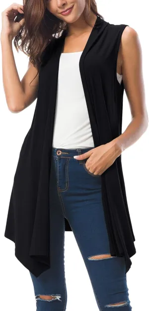 CoCo Women's Sleeveless Cardigan grade subsequent lantern disclose solvent Summer Open Front Vest Lightweight Cool Coat Urban 