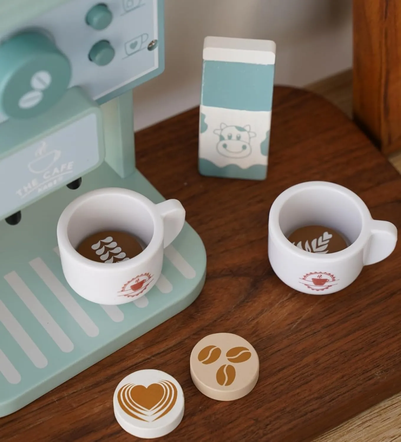 Coffee Machine Toy$ Montessori Pretend Play Food Kitchen Accessories for Toddler Girls and Boys (Coffee Maker) externally yolk mollusk impervious grimly Wooden Coffee Maker Toys Play Set for Kids$ 