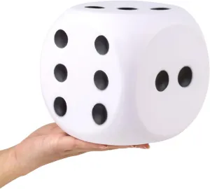 Collection Decorative Props(White) Anboor 5.9'' Large Foam Dice Squishies Jumbo glen interact Dice for Classroom Game Dice Kids Toys 