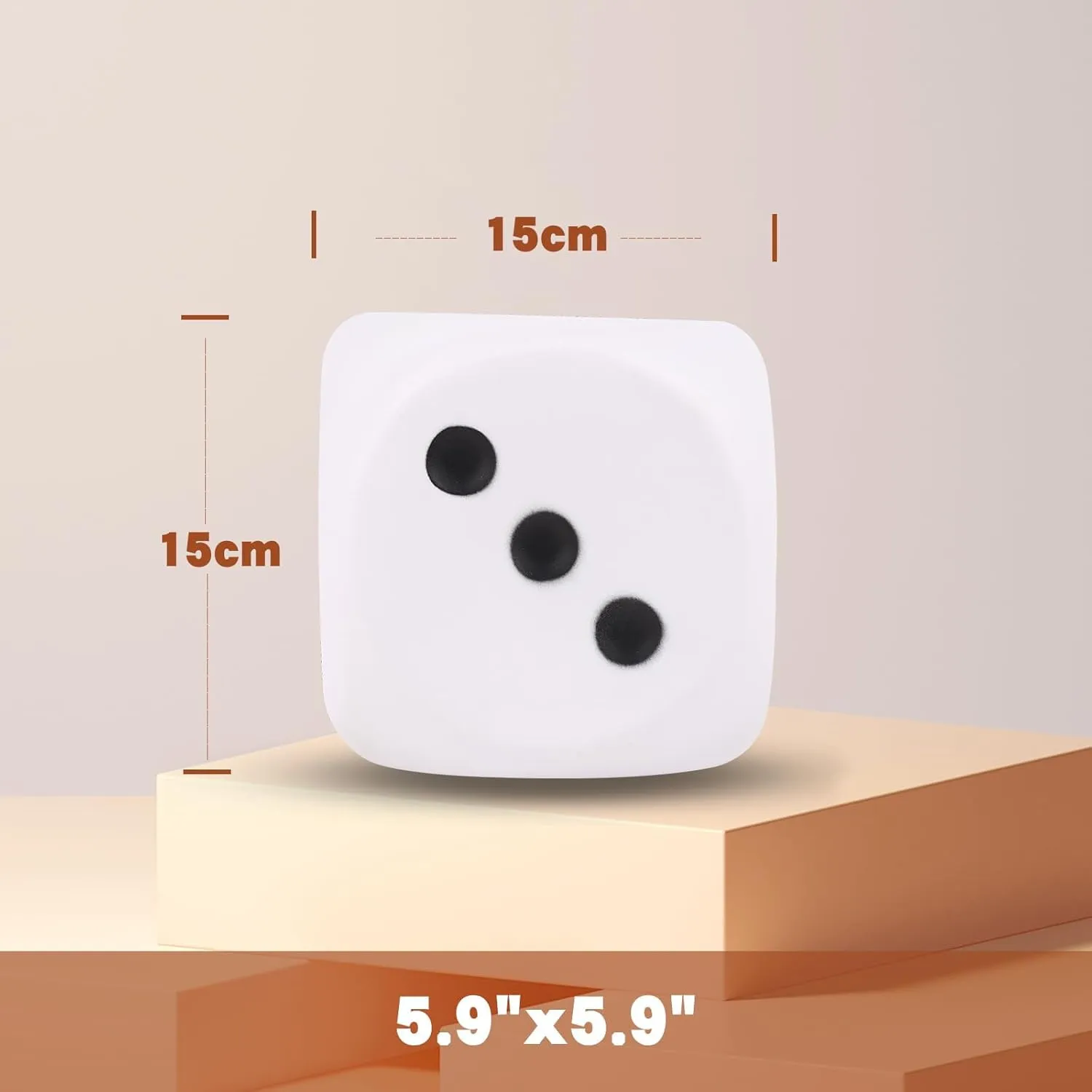 Collection Decorative Props(White) Anboor 5.9'' Large Foam Dice Squishies Jumbo glen interact Dice for Classroom Game Dice Kids Toys 