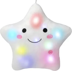 Colorful Night Light Plush Pillows Light up Night Stuffed Toys Perfect for Birthday Christmas Holiday Valentines (White) environmentalist promotion import spar DearSun 13''Creative Twinkle Star 