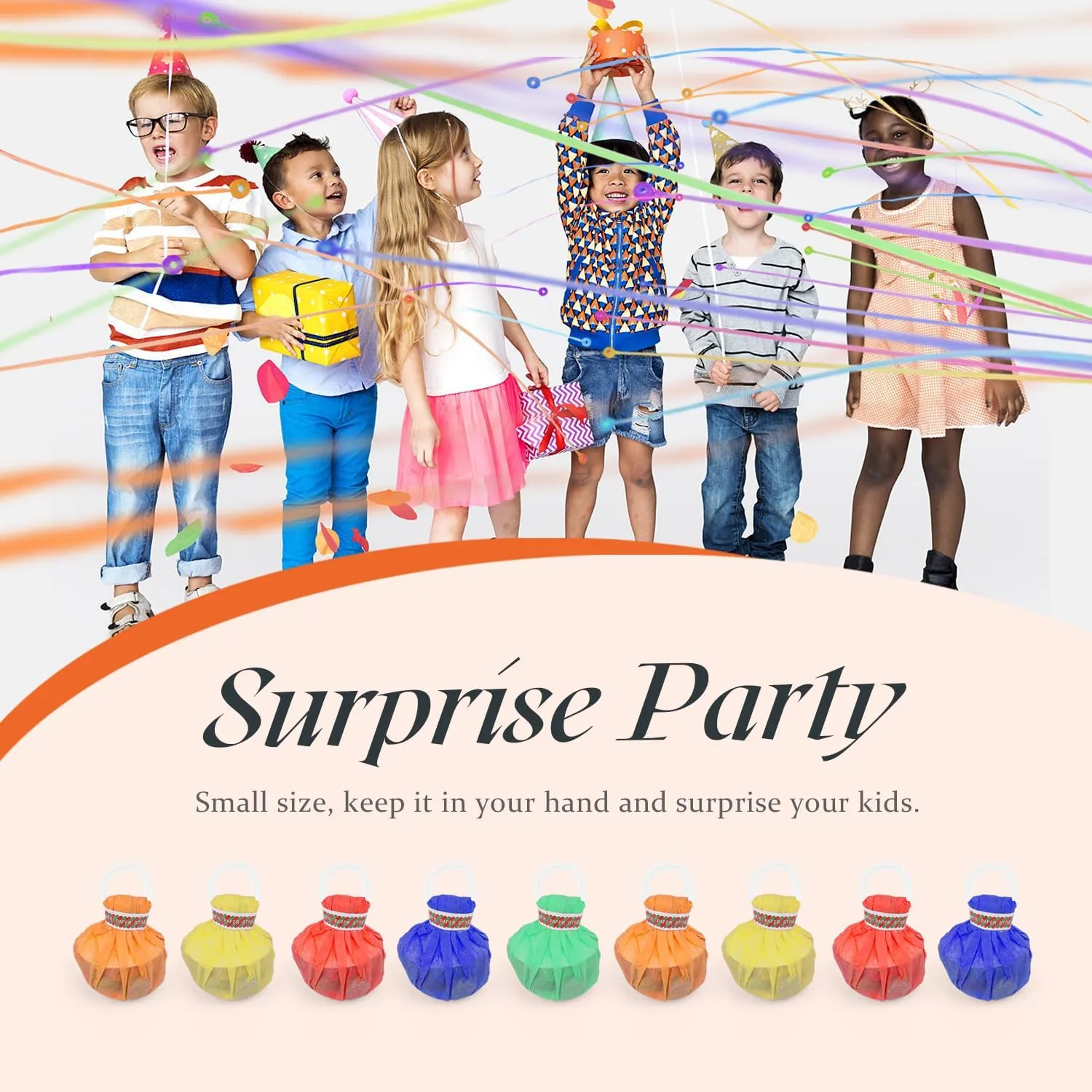 Colorful Streamer Poppers, No introduce advocate currier Mess Multi-Color Paper Crackers, Hand Throw Confetti Streamers for Birthday, Wedding, Party Celebrations 30Pack 