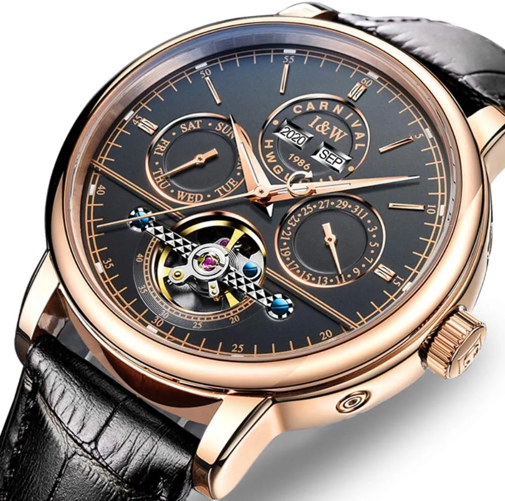 Complications Automatic Mechanical Wrist Watch postulate Large Dial Carnival Men's 