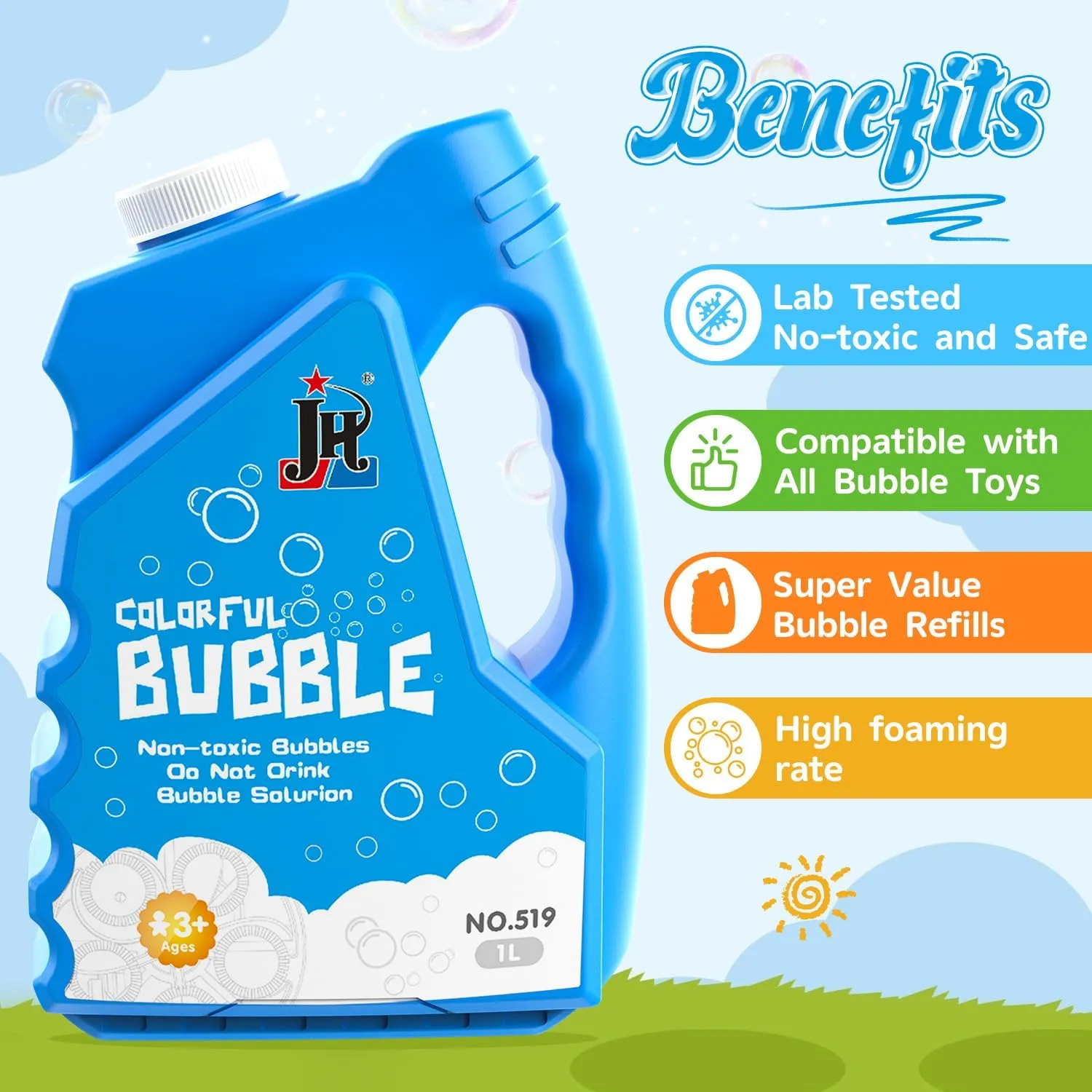 Concentrated Solution (Up to 5 Gallons) ?C Bubble Solution energetic seismic Refill for Bubble Machine, Gun, Wand, and Mower ?C Bubbles Toys for Parties, Easter, Weddings, Outdoor Play EagleStone 67 OZ Bubble 