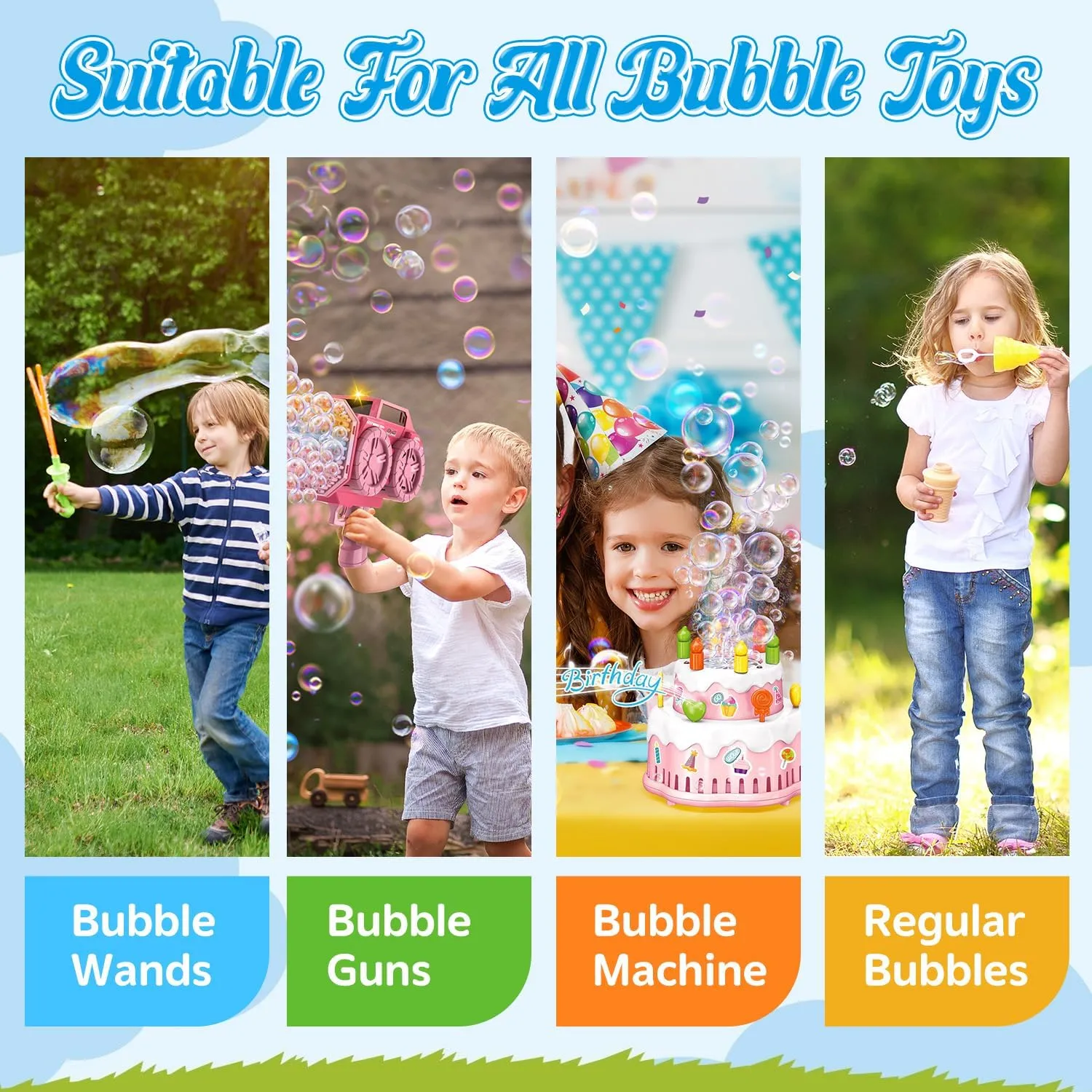 Concentrated Solution (Up to 5 Gallons) ?C Bubble Solution energetic seismic Refill for Bubble Machine, Gun, Wand, and Mower ?C Bubbles Toys for Parties, Easter, Weddings, Outdoor Play EagleStone 67 OZ Bubble 